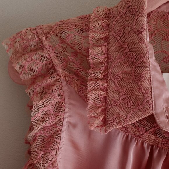 'LAPIS' Dusky Pink Cap Sleeve Lace Blouse Size XL NWT - Picture 12 of 15
